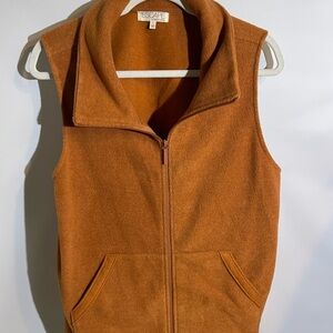 Escape by Habitat Burnt Orange Zip-Up Fleece Vest